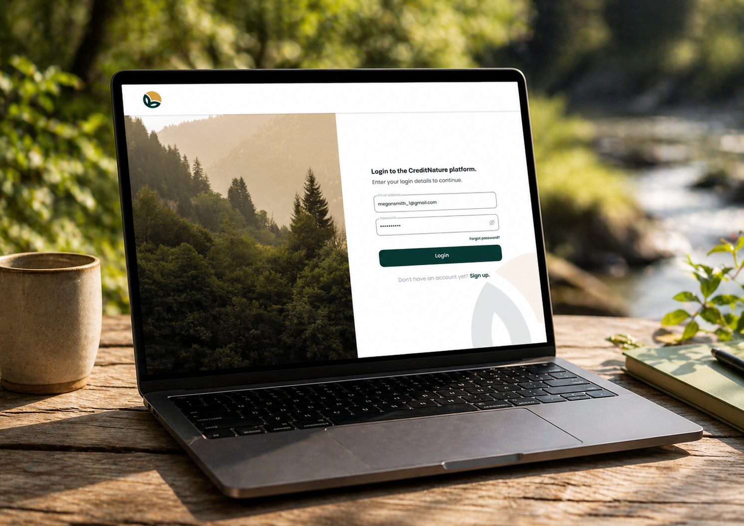 CreditNature platform — nature credits dashboard and data visualisation